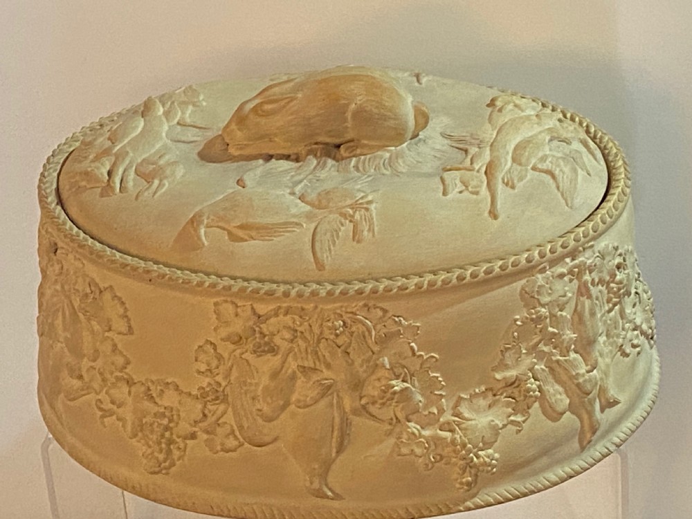 Wedgwood Caneware Game Pie Dish, ca 1890.