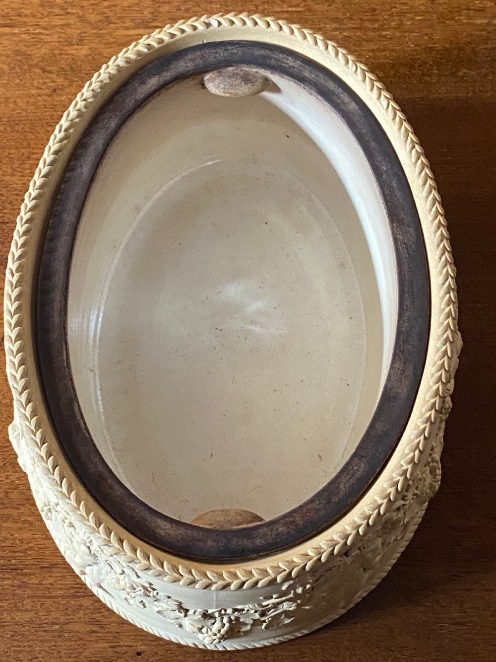 Wedgwood Caneware Game Pie Dish, ca 1890. View VIII