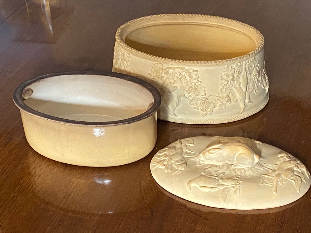 Wedgwood Caneware Game Pie Dish, ca 1890. View IX