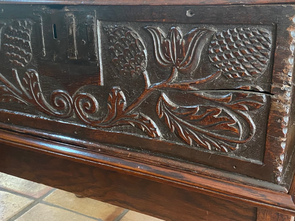 Jacobean Oak Box on Later Stand View IV