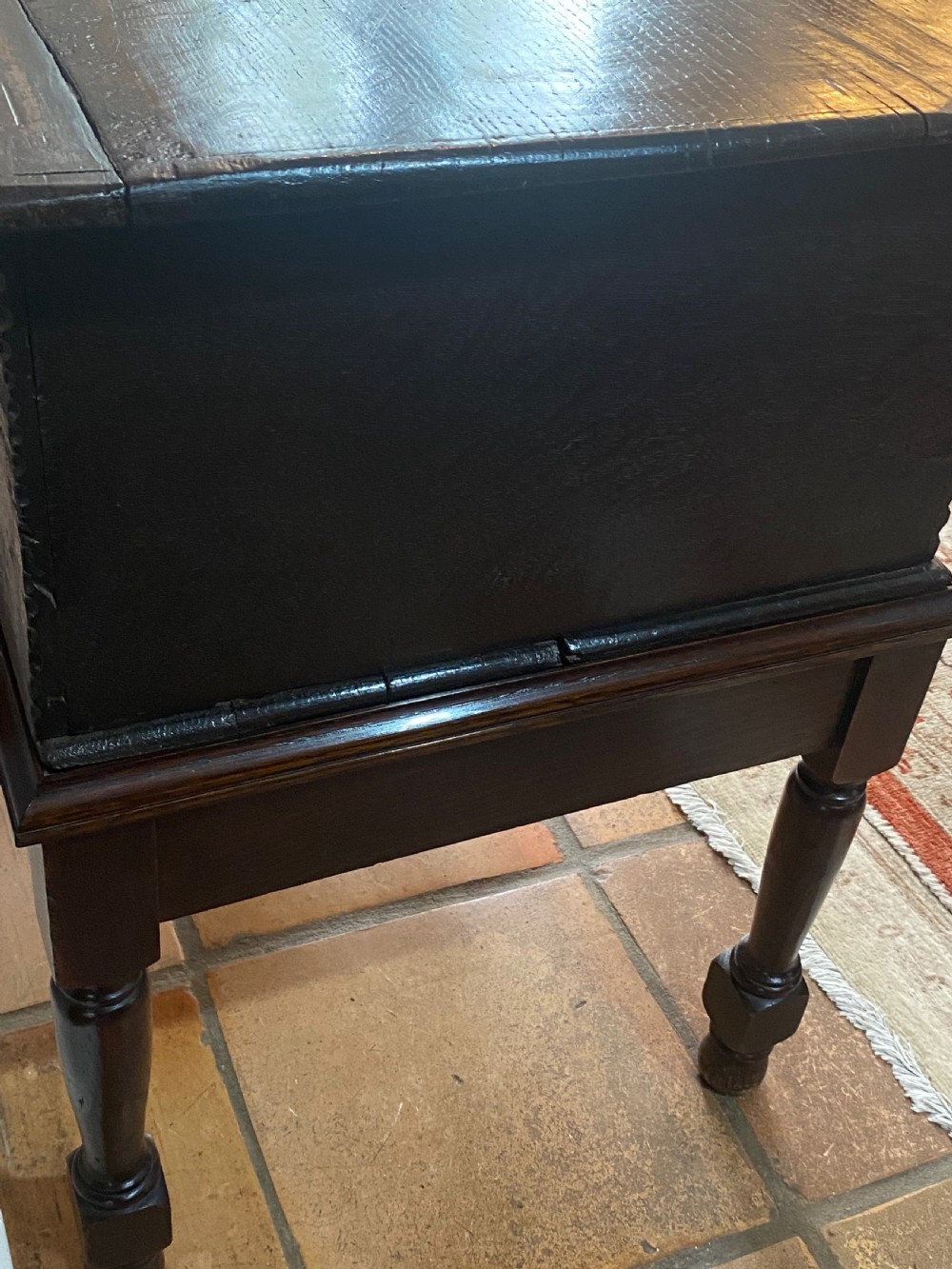 Jacobean Oak Box on Later Stand View VI