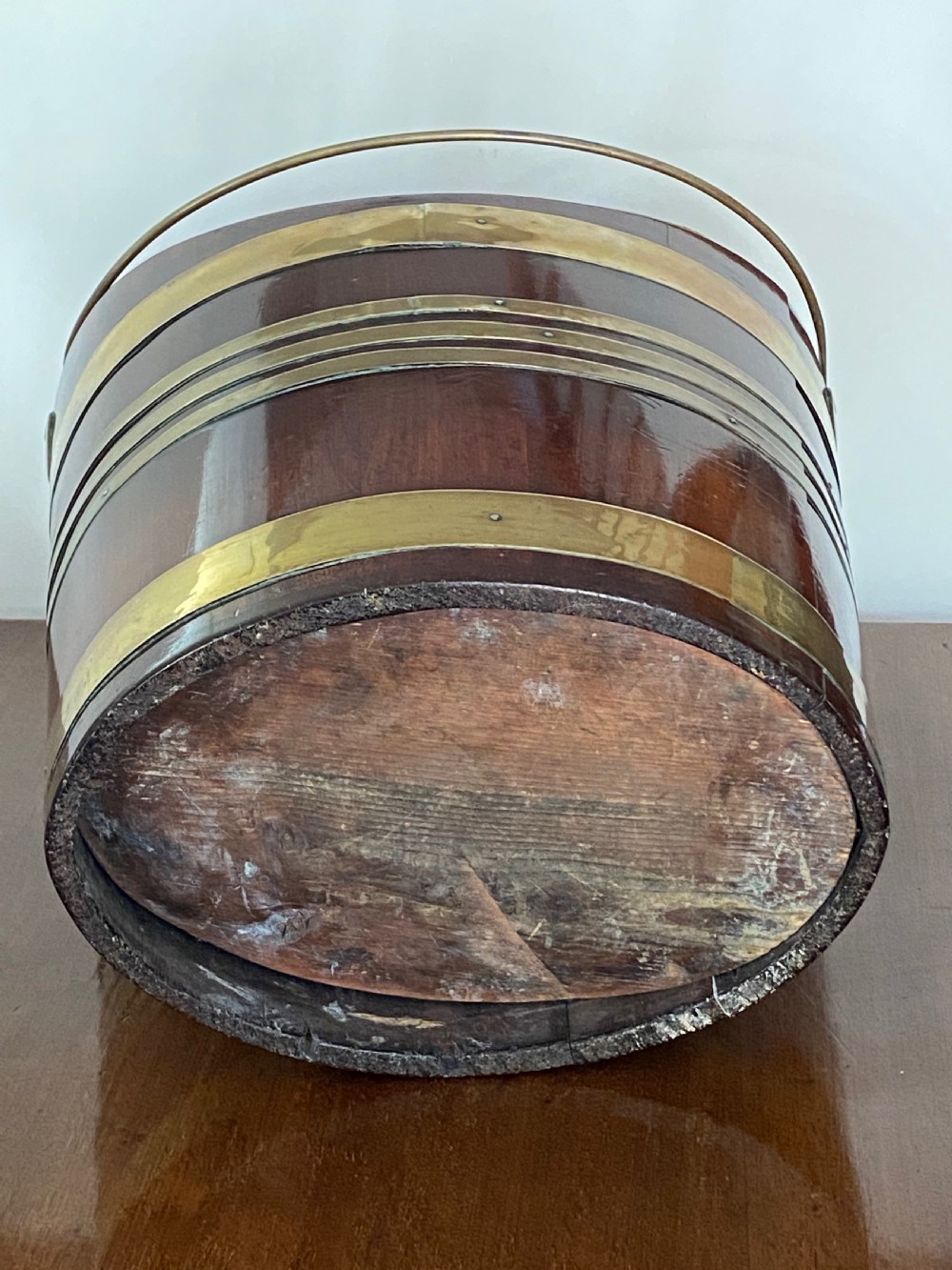 George III Peat Bucket in Mahogany and Brass  View VII