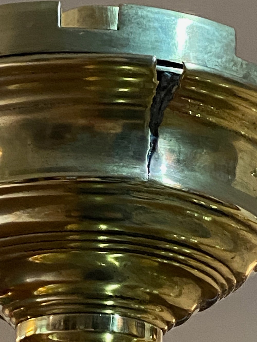 Pair of Brass Church Candlesticks View VIII