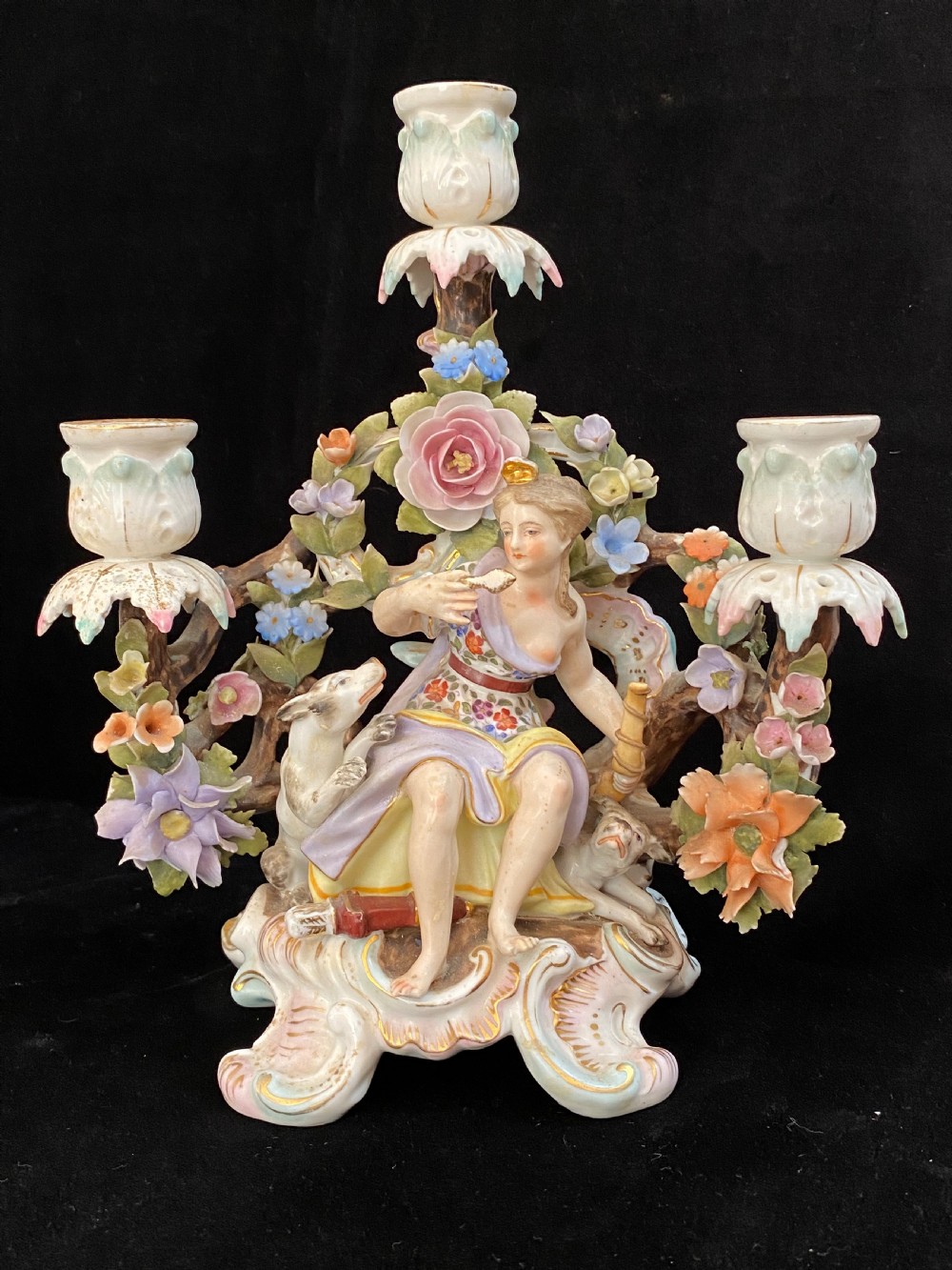 Pair of Sitzendorf Candelabra View II