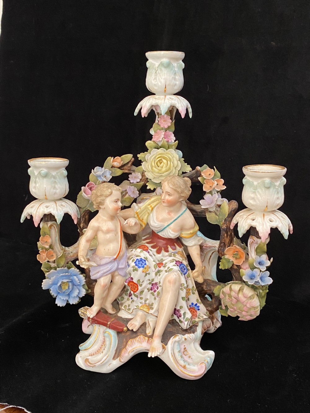 Pair of Sitzendorf Candelabra View III