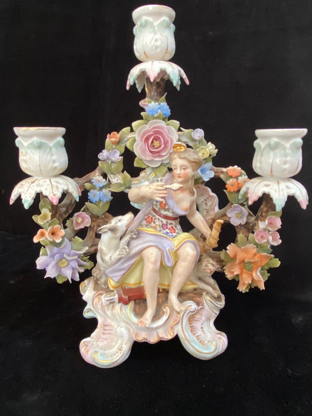 Pair of Sitzendorf Candelabra View VI