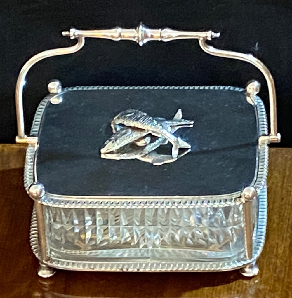 Silver Plated and Cut Glass Sardine Dish View IV