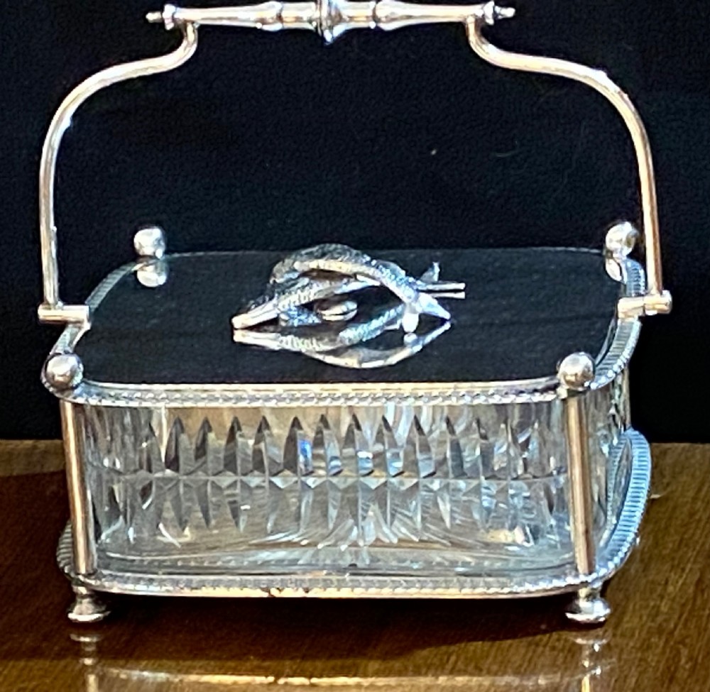 Silver Plated and Cut Glass Sardine Dish View VI