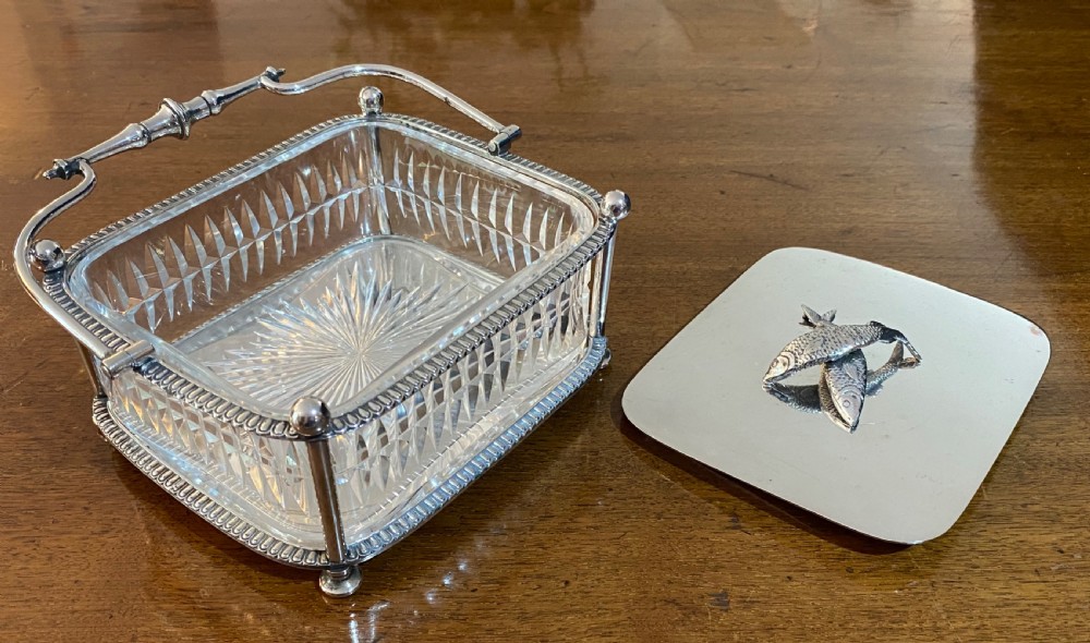 Silver Plated and Cut Glass Sardine Dish View VII