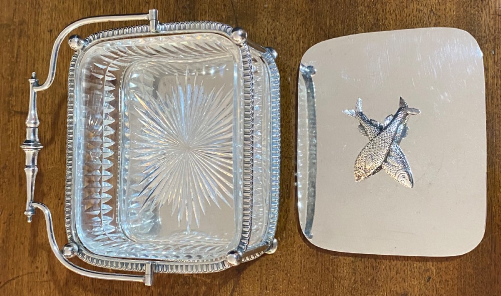 Silver Plated and Cut Glass Sardine Dish View VIII