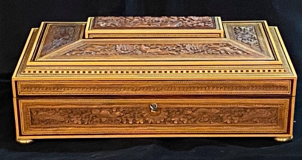 Anglo-Indian Sandalwood and Sadeti Work Box View III