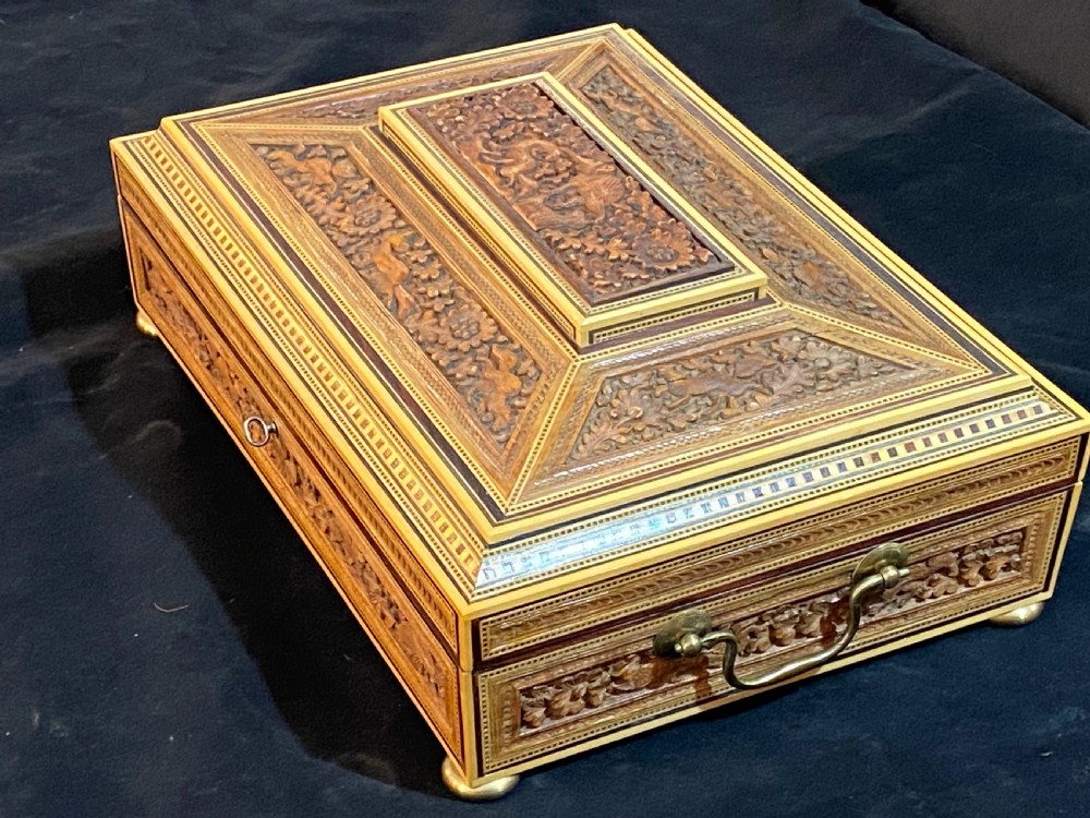 Anglo-Indian Sandalwood and Sadeti Work Box View IV