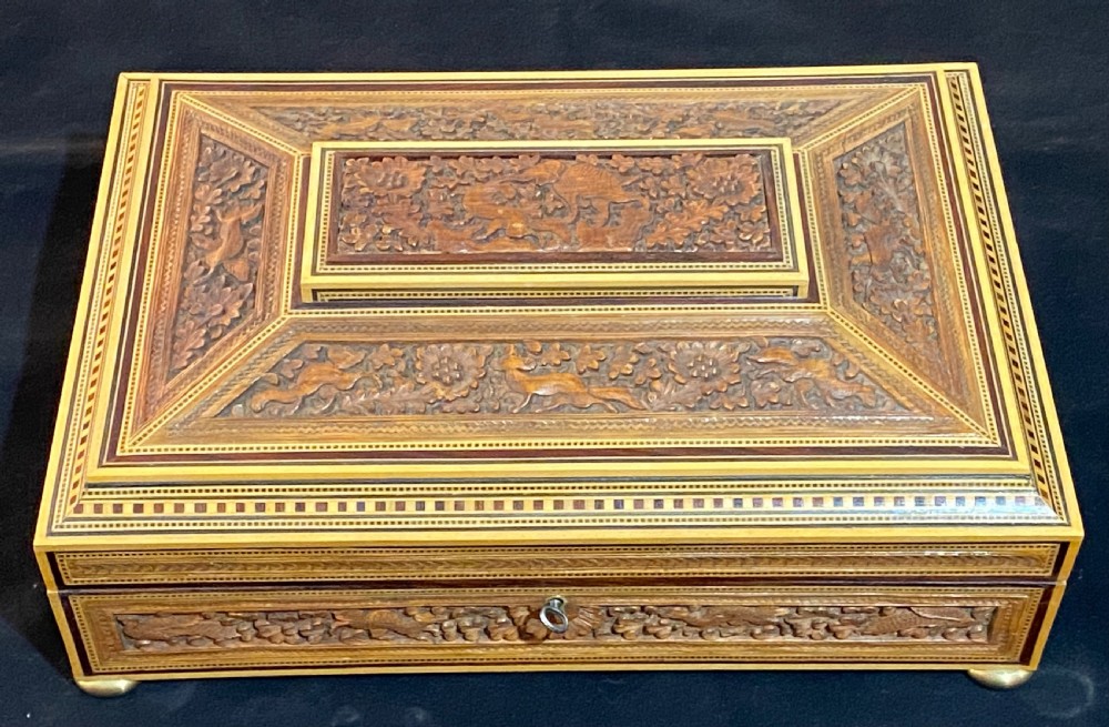 Anglo-Indian Sandalwood and Sadeti Work Box View V