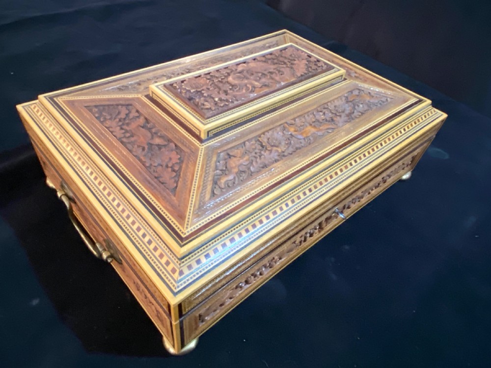 Anglo-Indian Sandalwood and Sadeti Work Box View VII