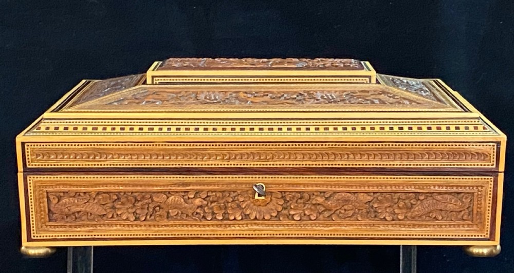 Anglo-Indian Sandalwood and Sadeti Work Box View IX