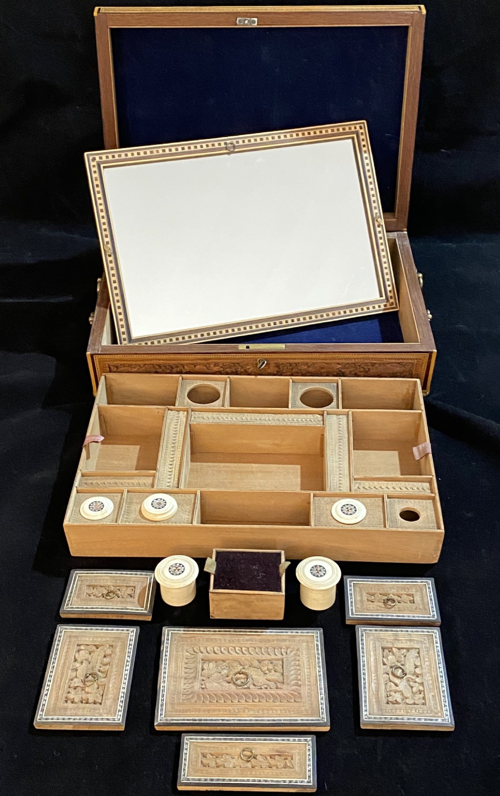 Anglo-Indian Sandalwood and Sadeti Work Box View XVII