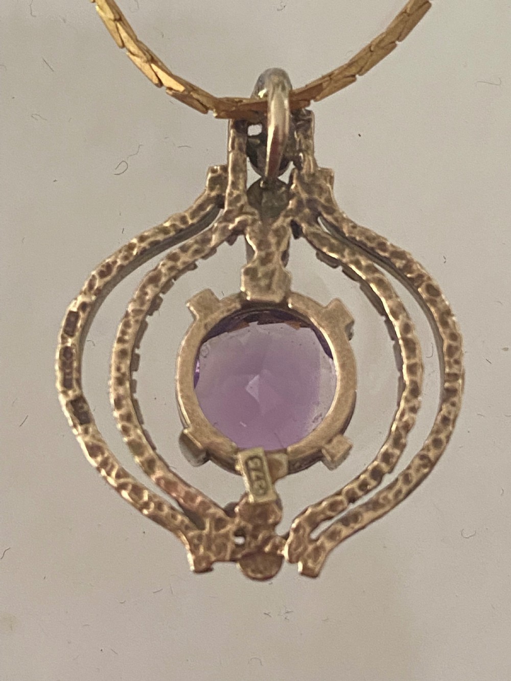 Amethyst and Gold Pendant View VI