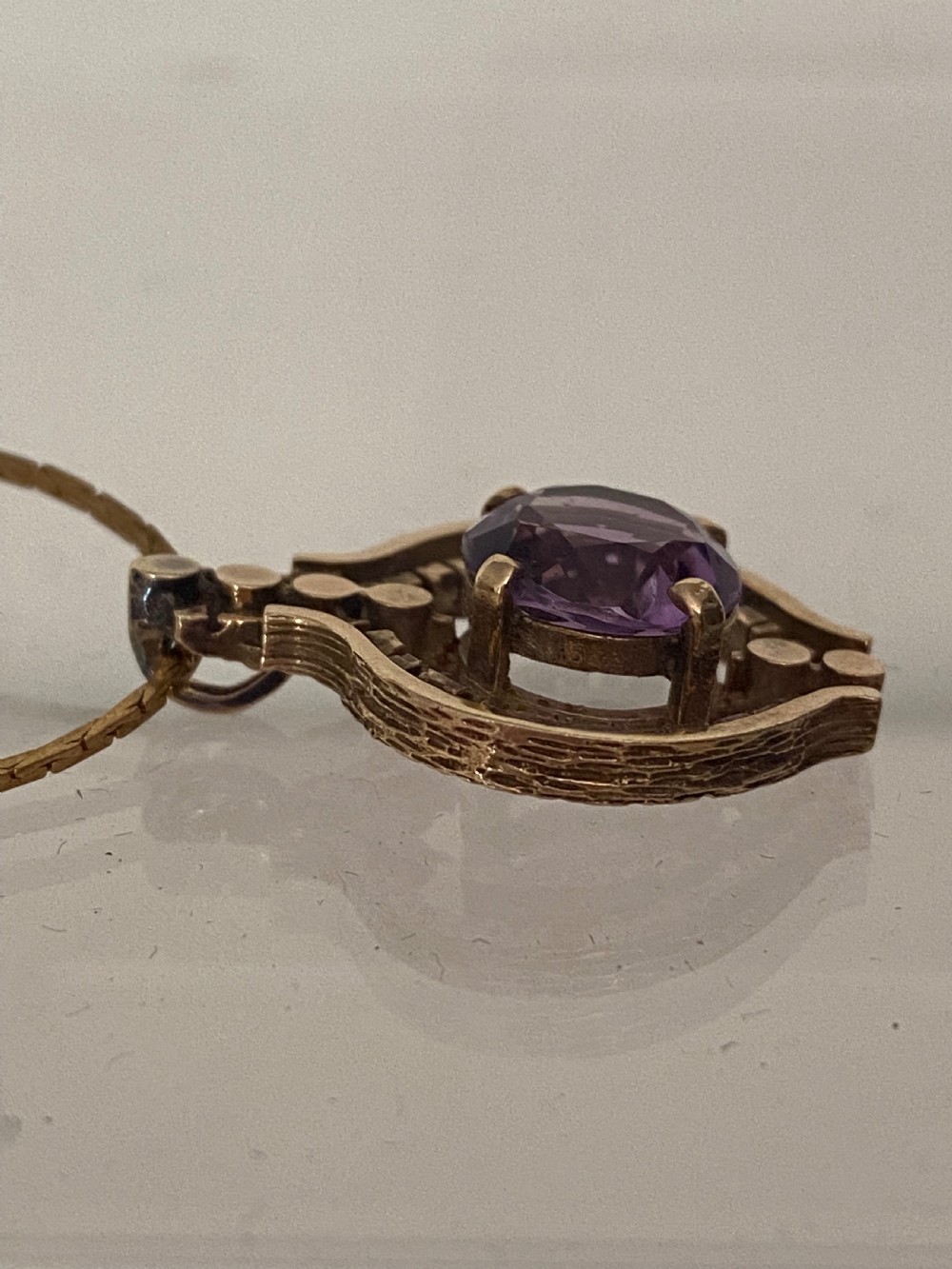 Amethyst and Gold Pendant View VII