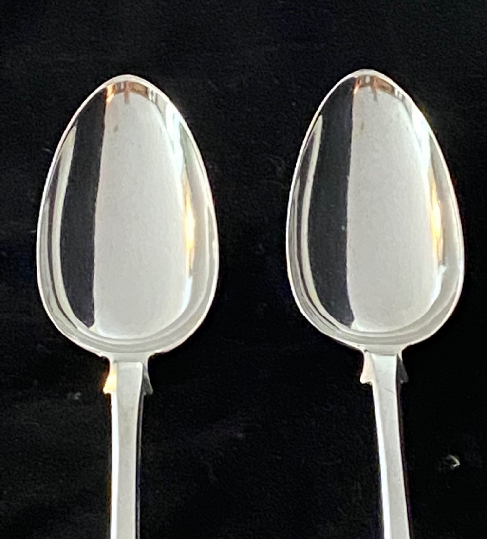 Pair of Scottish Silver Serving Spoons Glasgow 1847  View III