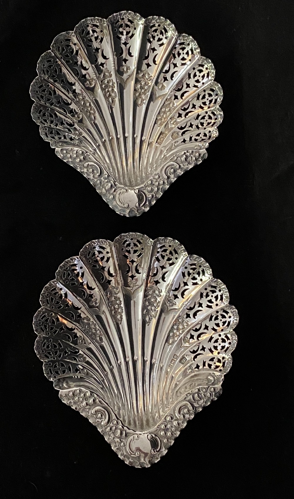 Pair of 19th Century Silver Bon-Bon Dishes