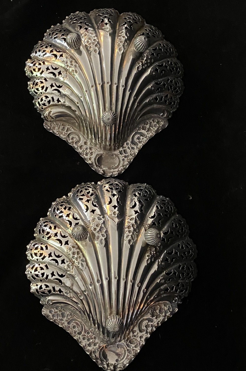 Pair of 19th Century Silver Bon-Bon Dishes View IV