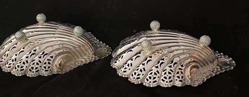 Pair of 19th Century Silver Bon-Bon Dishes View V