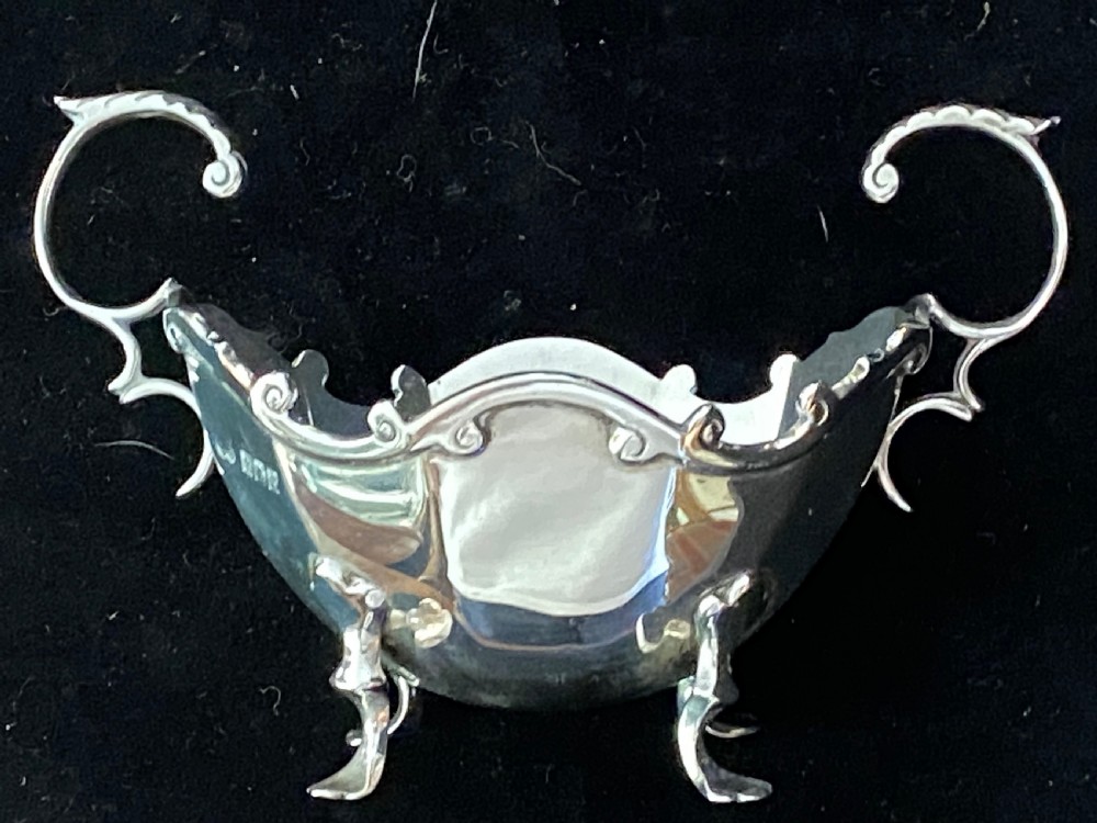Pair of Scottish Silver Boat Shaped Dishes View II