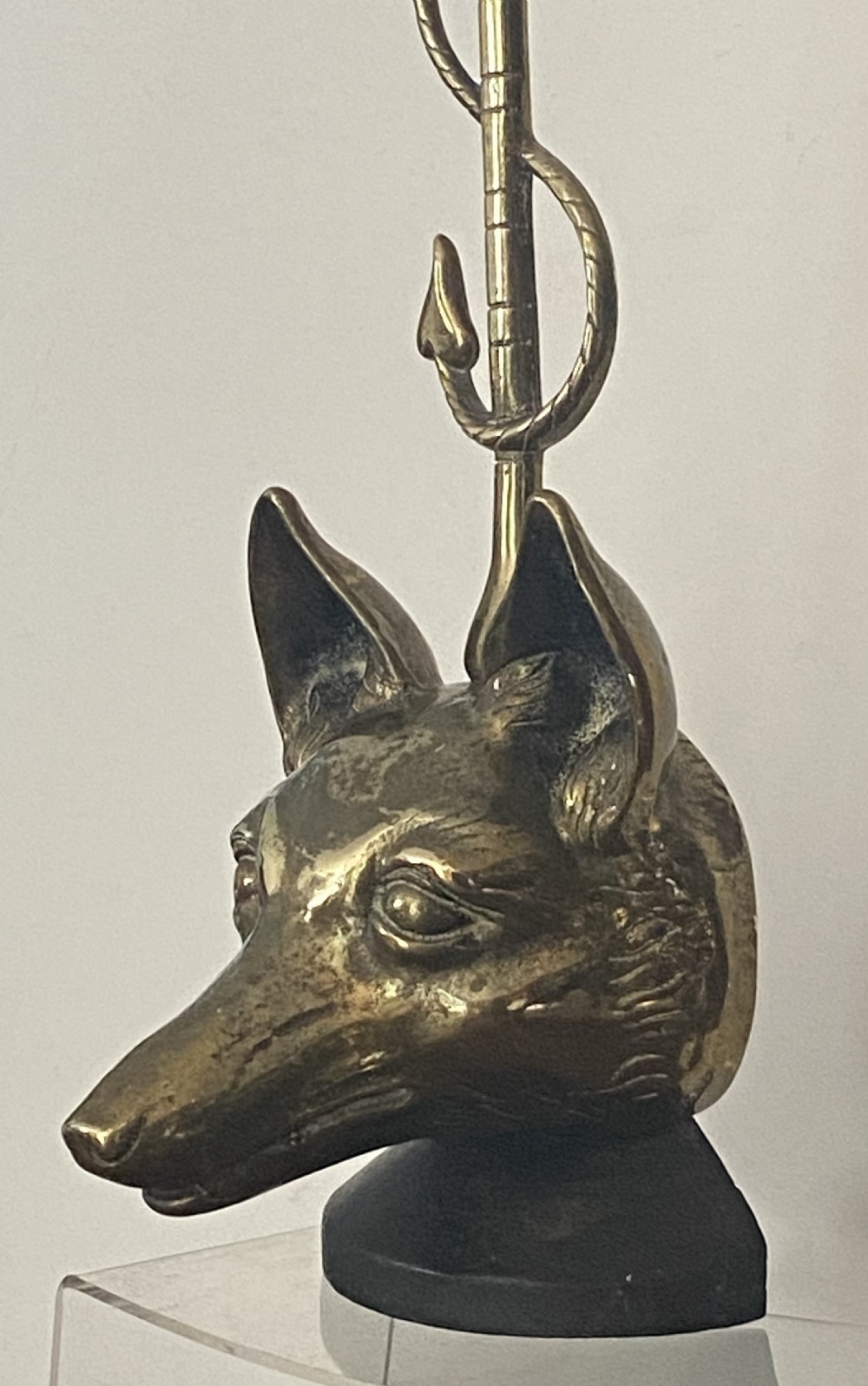 Brass Fox Masks Doorstop View III