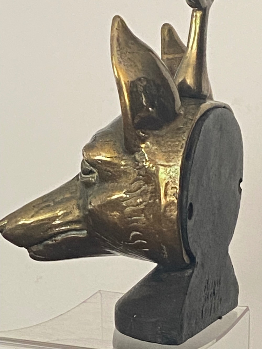 Brass Fox Masks Doorstop View IV