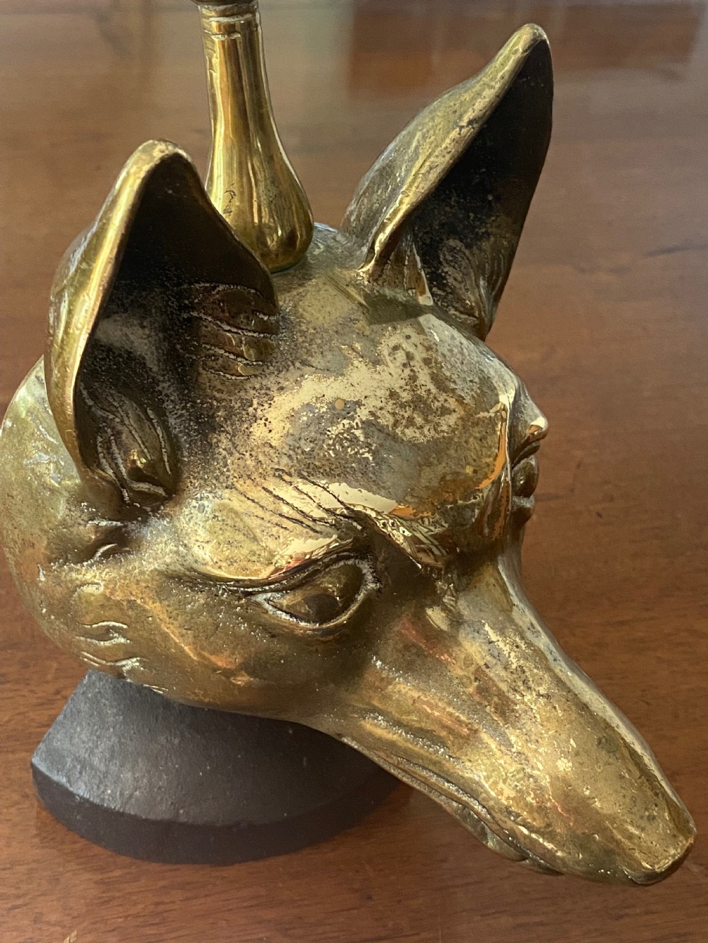 Brass Fox Masks Doorstop View VII