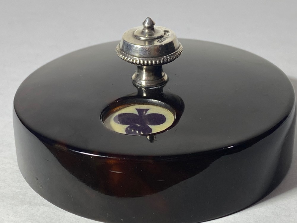 Tortoiseshell and Stirling silver Trump Marker View V