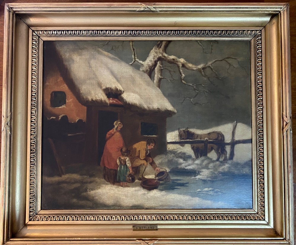After George Morland (1763-1804)  18th Century Oil on Canvas