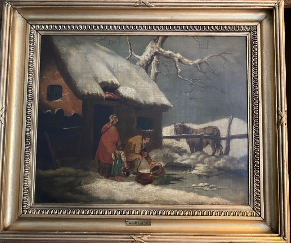 After George Morland (1763-1804)  18th Century Oil on Canvas View II