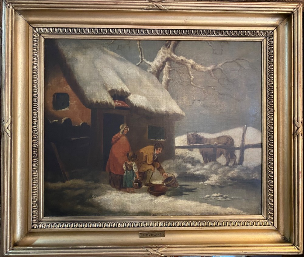 After George Morland (1763-1804)  18th Century Oil on Canvas View III