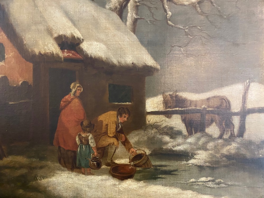 After George Morland (1763-1804)  18th Century Oil on Canvas View V