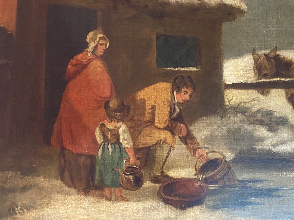 After George Morland (1763-1804)  18th Century Oil on Canvas View VIII