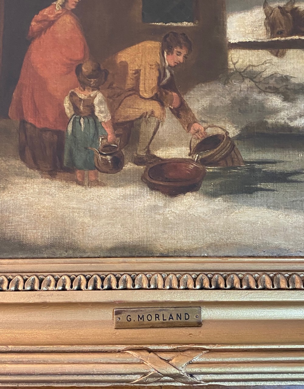 After George Morland (1763-1804)  18th Century Oil on Canvas View IX