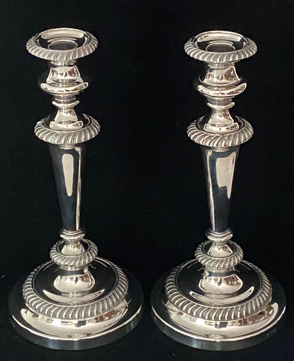 Silver Plated Candlesticks late 19th Century