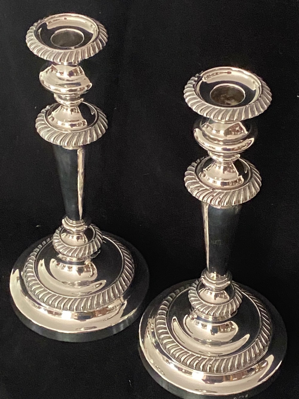 Silver Plated Candlesticks late 19th Century View II