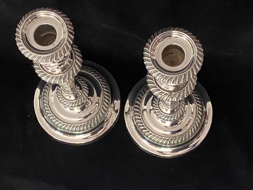 Silver Plated Candlesticks late 19th Century View V