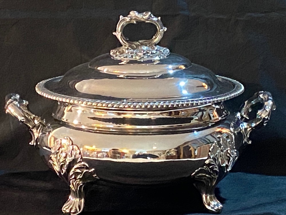 Silver Plated Tureen of Large Proportions 