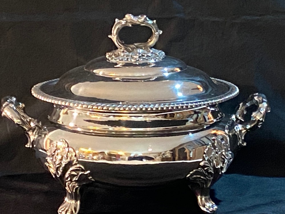 Silver Plated Tureen of Large Proportions  View III