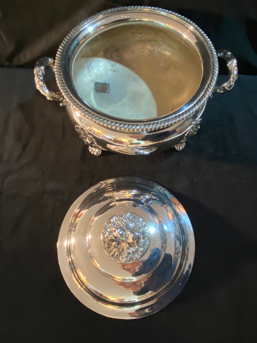 Silver Plated Tureen of Large Proportions  View V