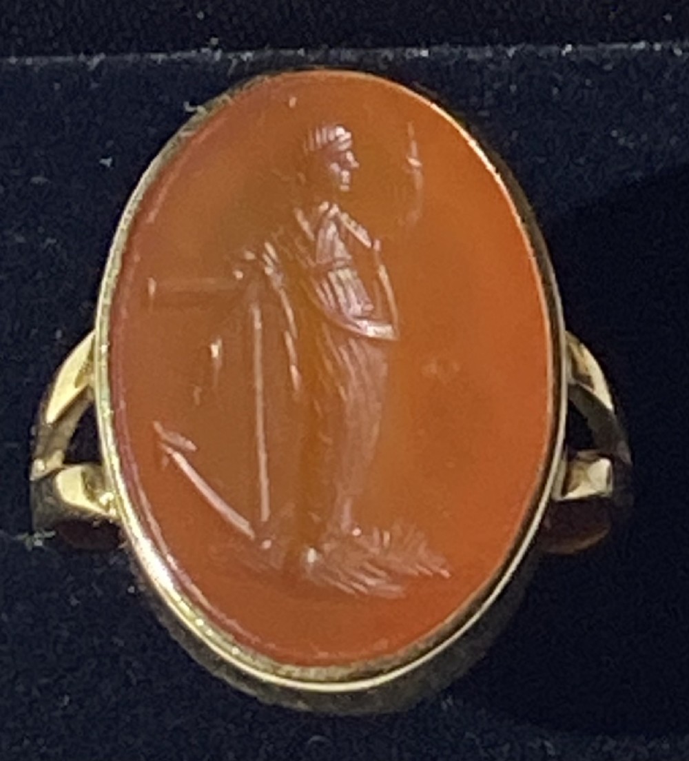 Victorian Carnelian Intaglio Ring