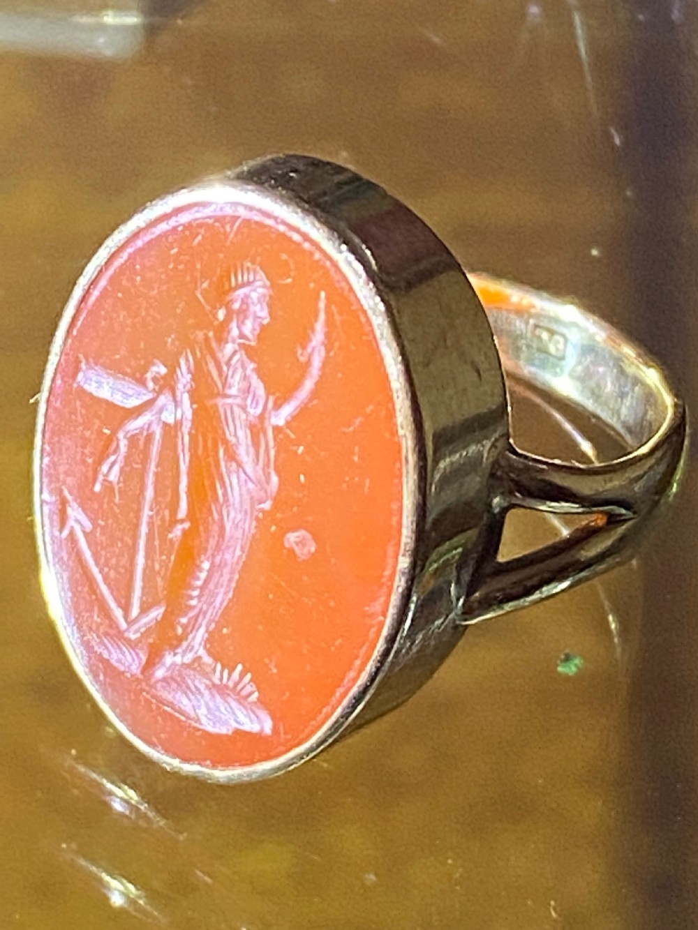 Victorian Carnelian Intaglio Ring View II