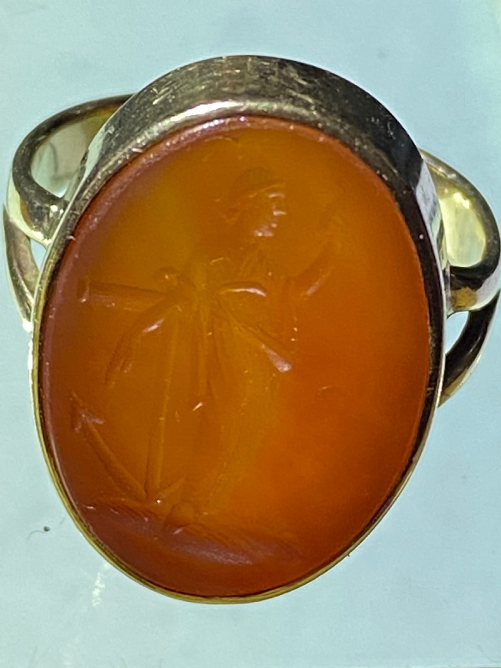 Victorian Carnelian Intaglio Ring View VI