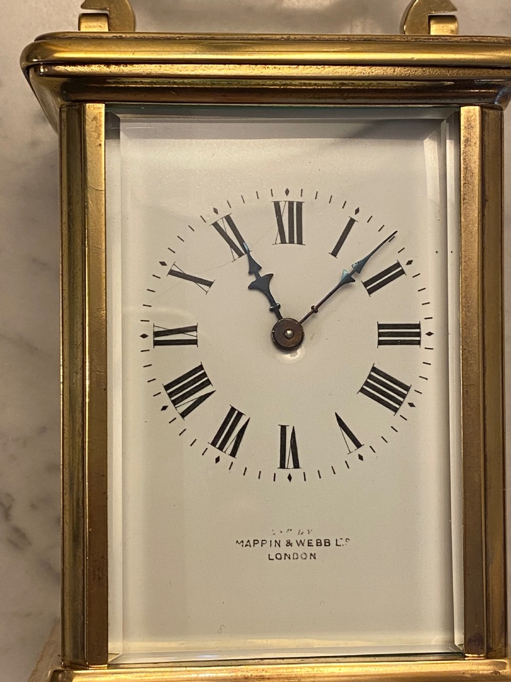 Mappin and Webb Brass Carriage Clock with Case View III
