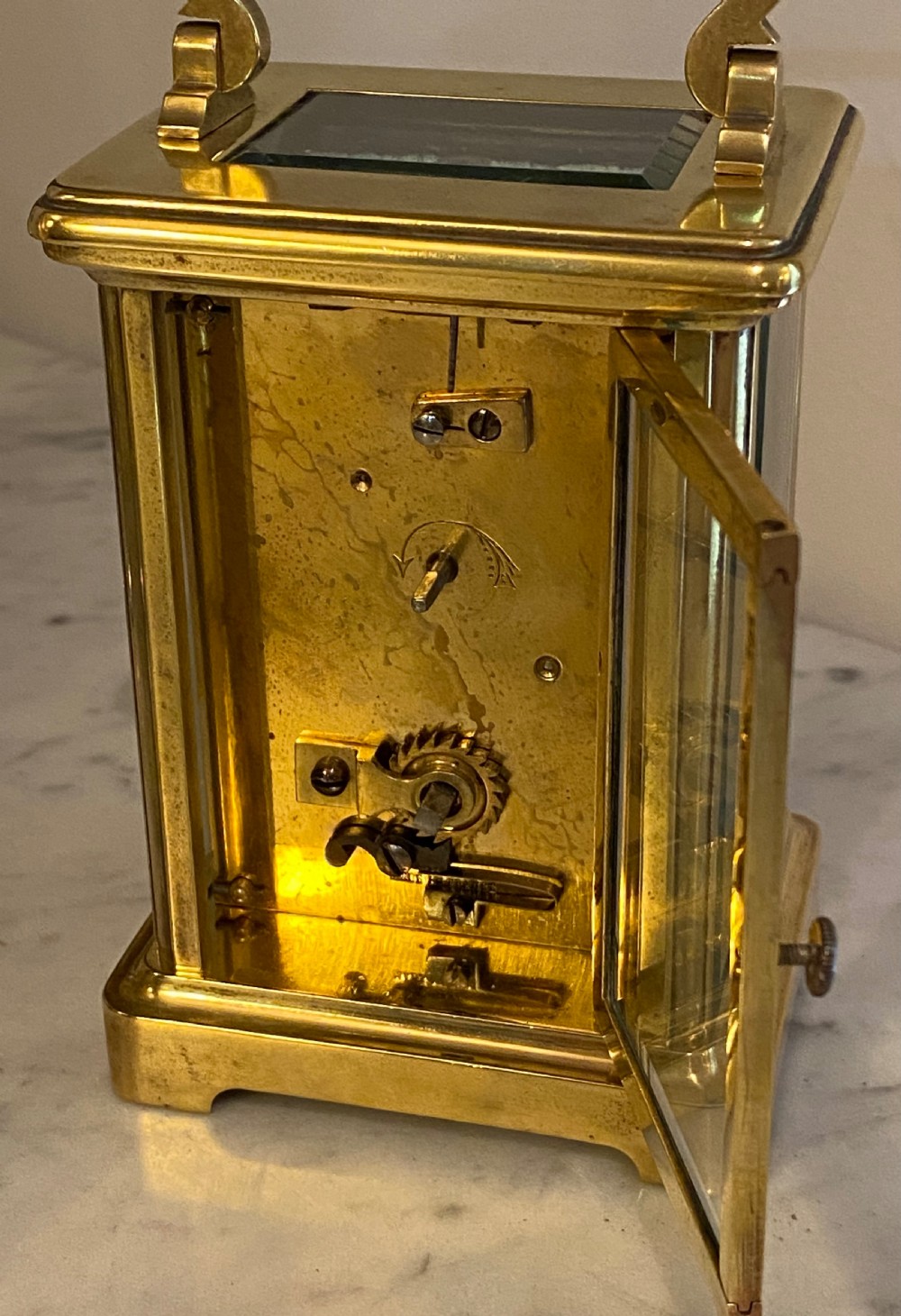 Mappin and Webb Brass Carriage Clock with Case View V
