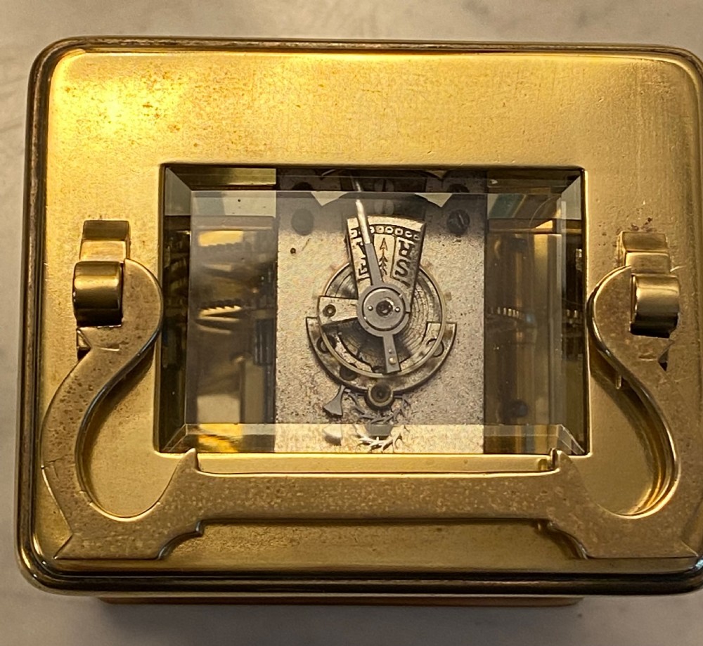 Mappin and Webb Brass Carriage Clock with Case View VIII