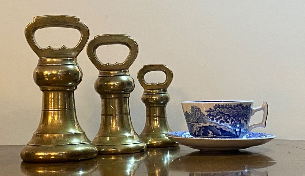 Set of Victorian Brass Weights View II